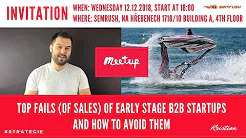 Meetup invitation : Top fails of B2B early stage startups